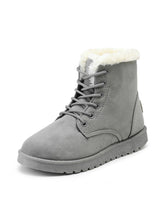 Winterstiefel Wildleder Knöchel Schneestiefel Damen Warm Pelz